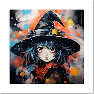 Halloween witch girl Posters and Art